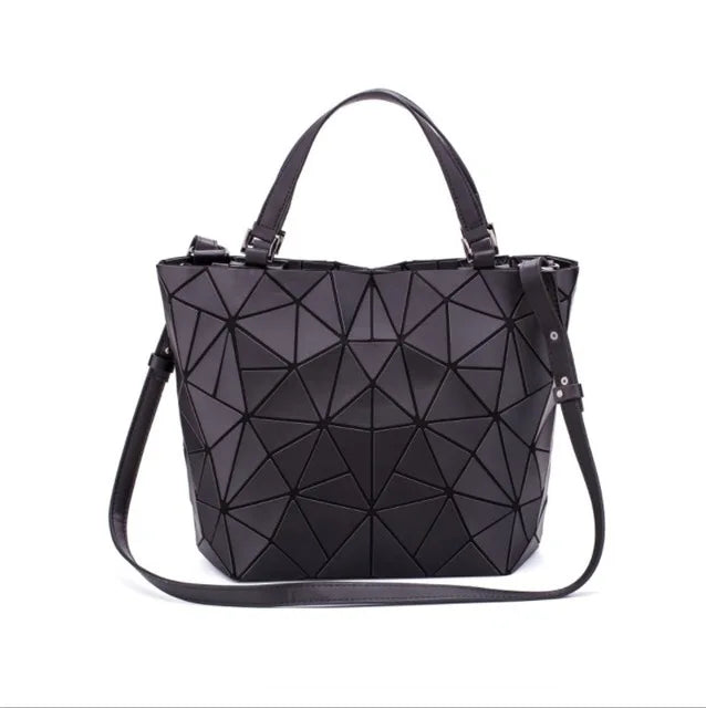 ladies Luminous  bag geometric bags for women 2024 Quilted Shoulder Bags Laser Plain Folding female Handbags bolsa feminina