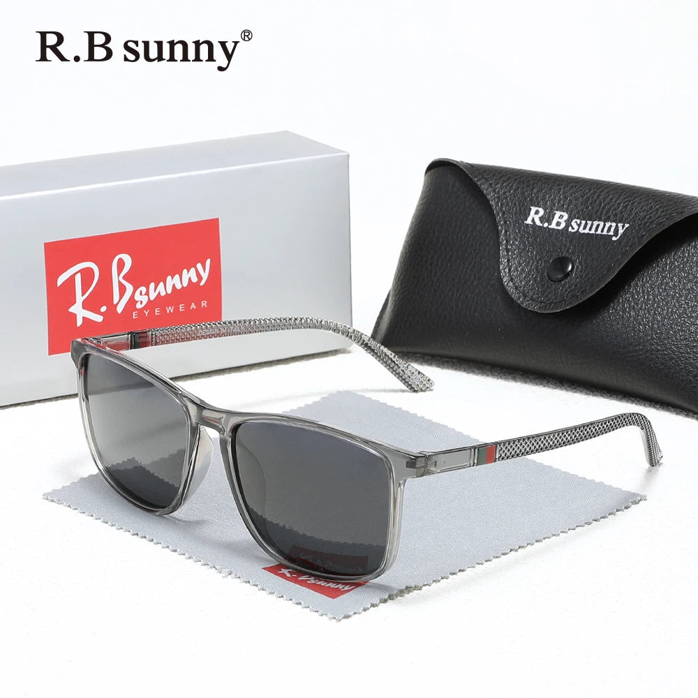 RBsunny New Popular Men/Women Polarized Sunglasses Square Frame Classical UV400 Driving Outdoor Anti-glare Trendy Eyewear