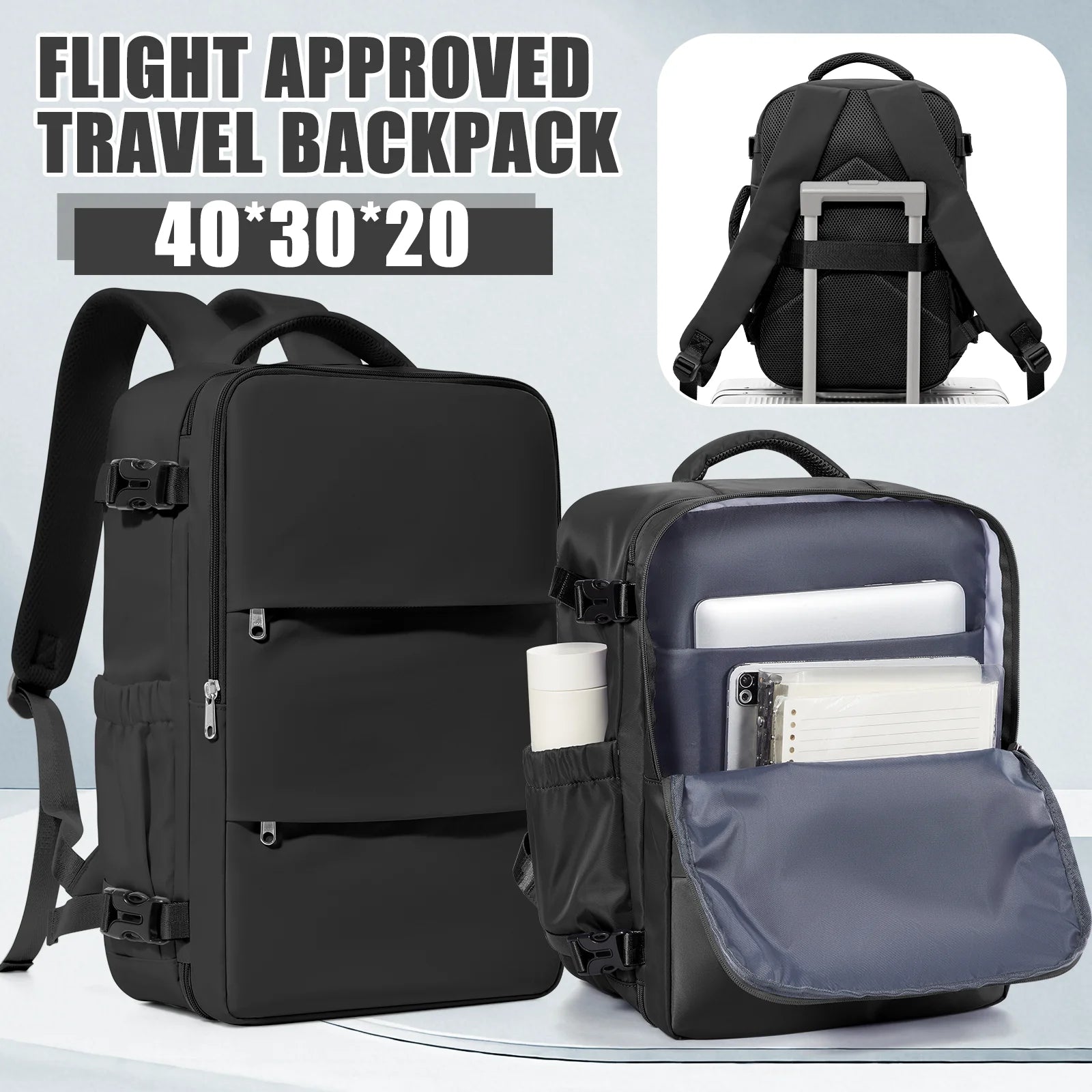 Ryanair 40x30x20 Travel Backpack Wizzair Cabin Airplane Suitcases Cabin Hand Luggag Bags  Waterproof Backpack Laptop Packbag