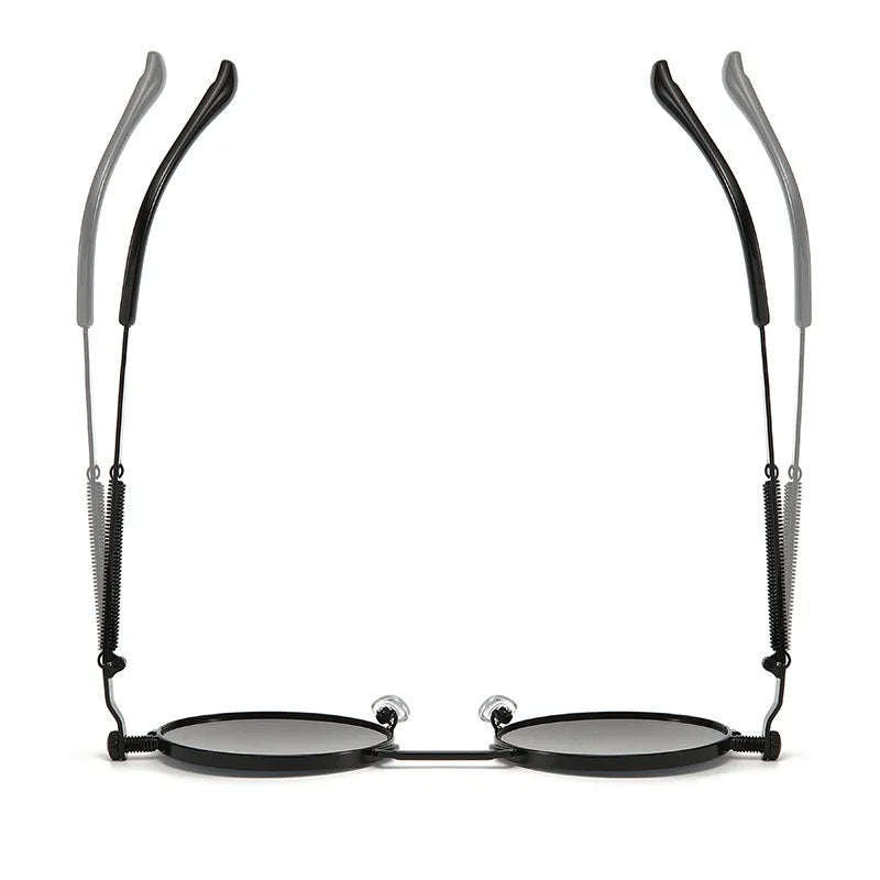 Retro Men Punk Style Sunglasses Colorful Round Metal Frame Women Fashion Sunglasses Uv400 2023