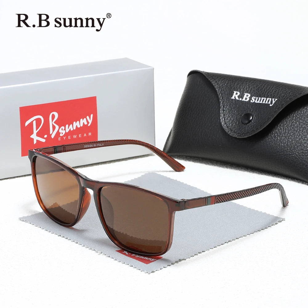 RBsunny New Popular Men/Women Polarized Sunglasses Square Frame Classical UV400 Driving Outdoor Anti-glare Trendy Eyewear