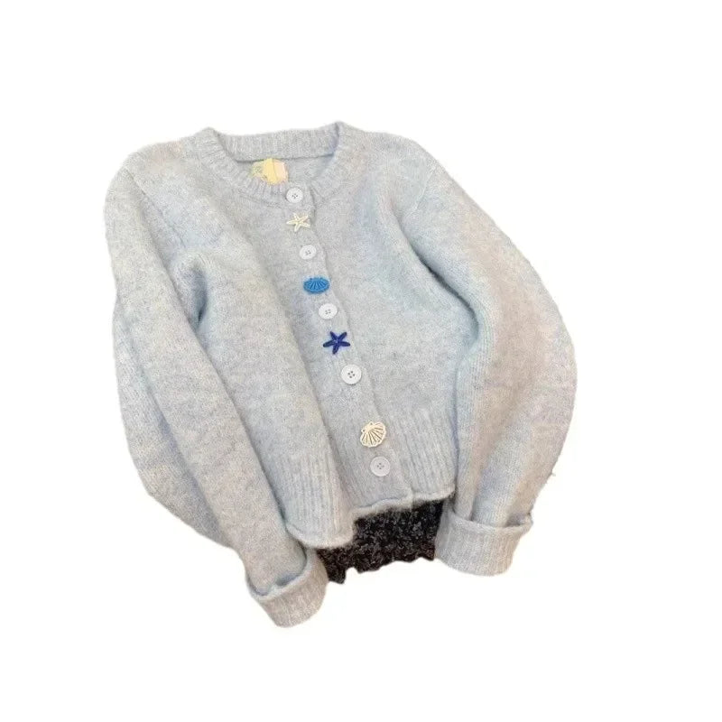 Soft Cozy Knitted Open Cardigan Women's Fashion Loose Versatile Sweater Jacket Autumn Winter New Arrival