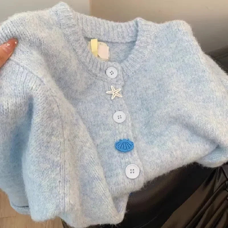 Soft Cozy Knitted Open Cardigan Women's Fashion Loose Versatile Sweater Jacket Autumn Winter New Arrival