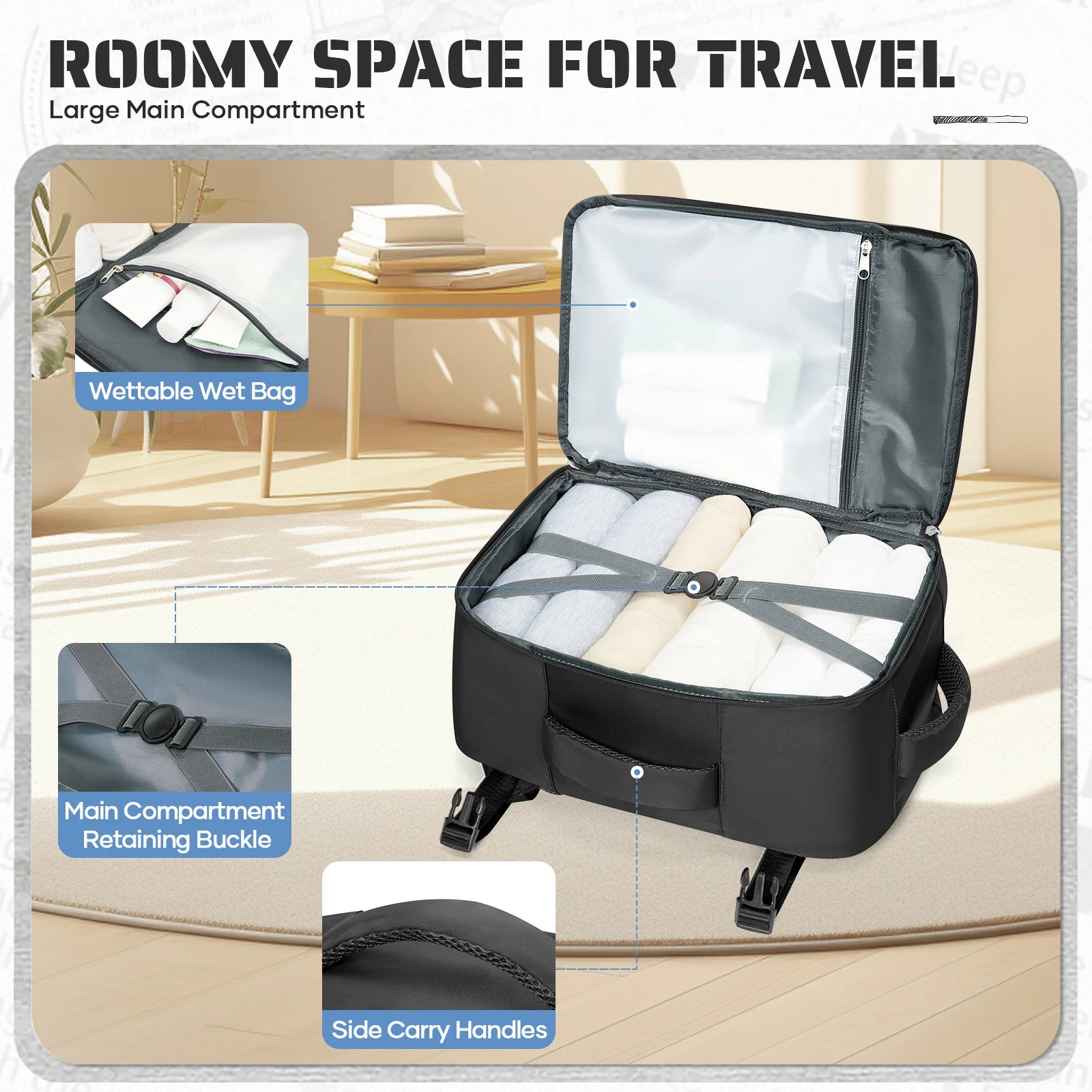 Ryanair Carry on Bag 40x30x20 cm Travel Bag Business Laptop Backpack,Travel Backpack For Women Men, Waterproof Backpack Bookbag