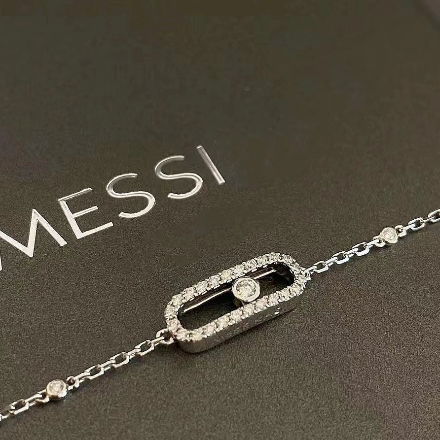 RAKOL 1: 1 Paper clip restoration AAA+ Zircon Bracelet For Women Fashion Simple Commuting Bracelet For Girls Party Jewelry Gift