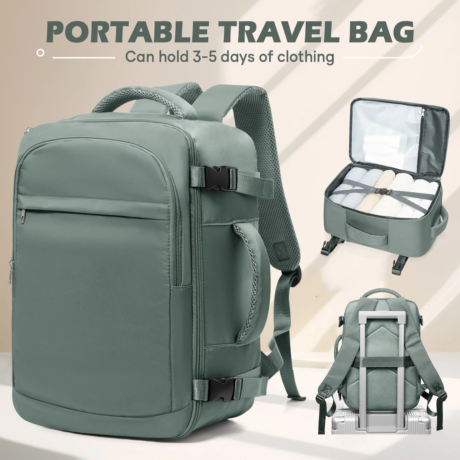 Ryanair Carry on Bag 40x30x20 cm Travel Bag Business Laptop Backpack,Travel Backpack For Women Men, Waterproof Backpack Bookbag