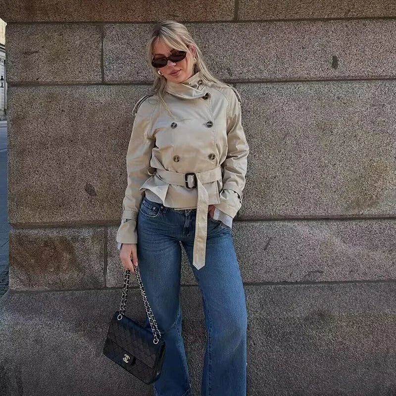 Spring Jackets Coat Women's 2025 New Chic Elegant Loose Long-Sleeved Women's Coat Street Fashion Youth Warm Jacket