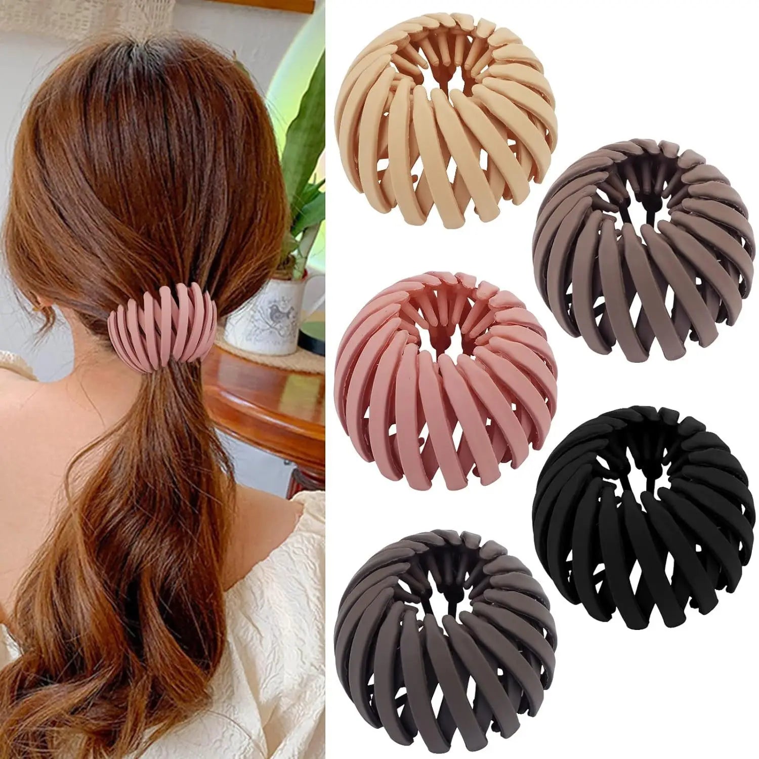 Ponytail Hair Rings Clips Clips Women Bird Nest Shaped Hair Hairpin Simple Magic Lazy Braider Tool Women Hair Accessories