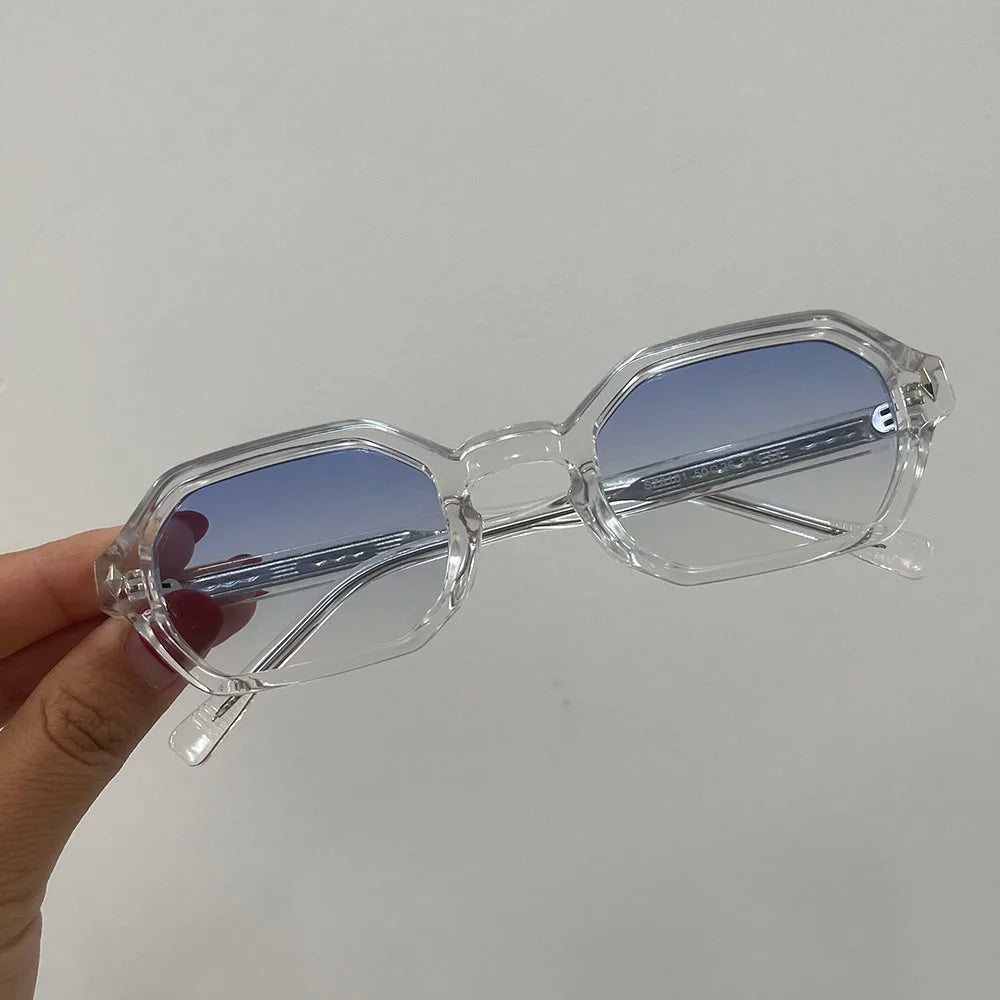 Vintage Hexagon Sunglasses Women For Men Male Sun Glasses Luxury Brand Designer Popular Punk Outdoor Small Frame Shades UV400