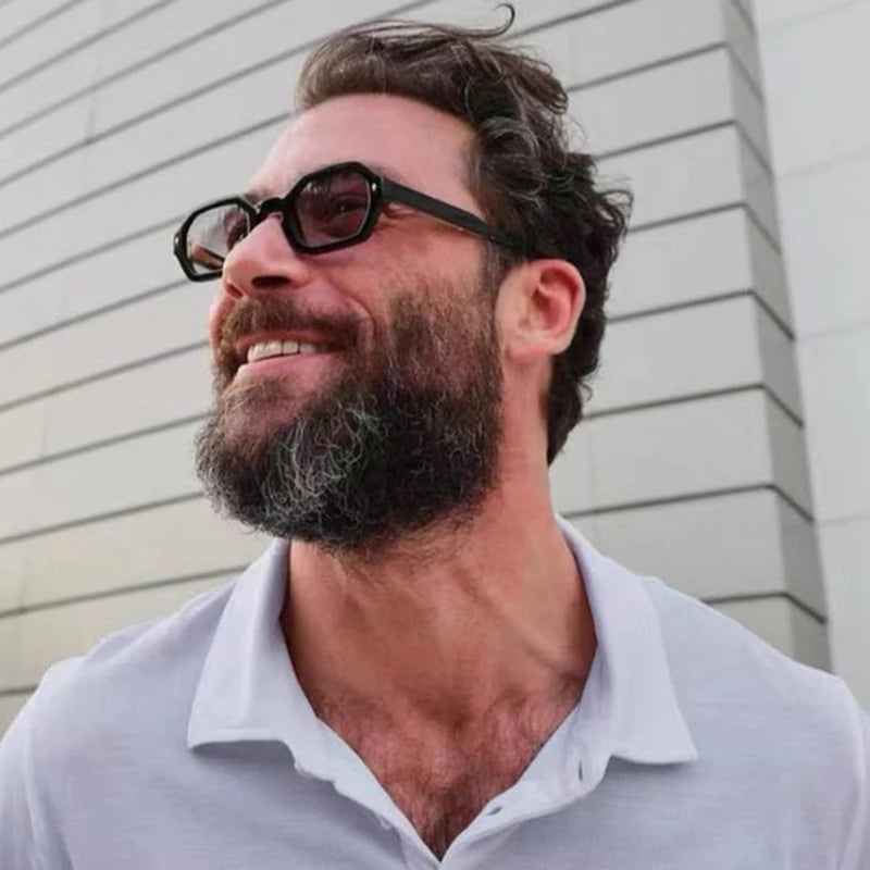 Vintage Hexagon Sunglasses Women For Men Male Sun Glasses Luxury Brand Designer Popular Punk Outdoor Small Frame Shades UV400