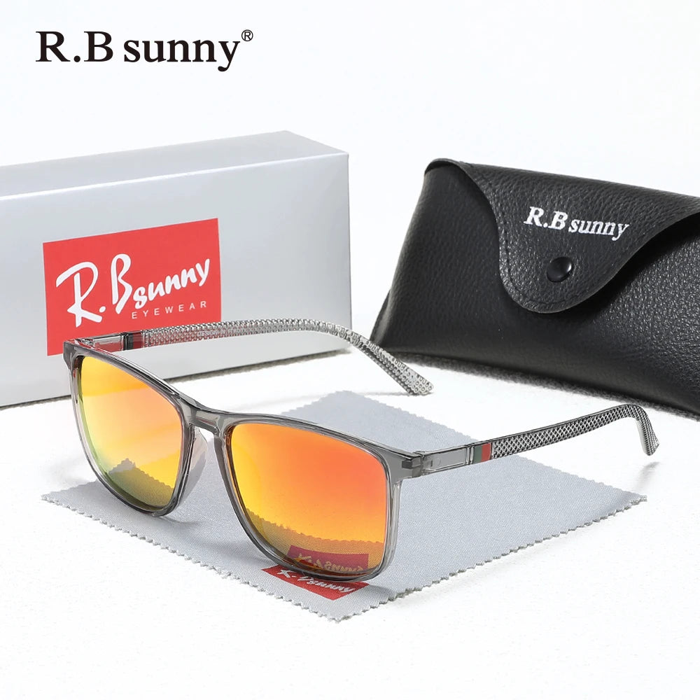 RBsunny New Popular Men/Women Polarized Sunglasses Square Frame Classical UV400 Driving Outdoor Anti-glare Trendy Eyewear