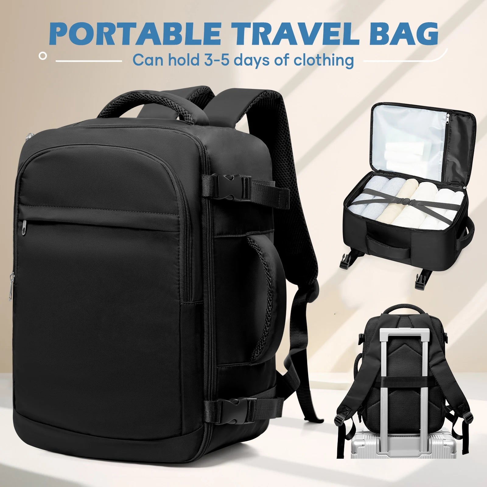 Ryanair Carry on Bag 40x30x20 cm Travel Bag Business Laptop Backpack,Travel Backpack For Women Men, Waterproof Backpack Bookbag