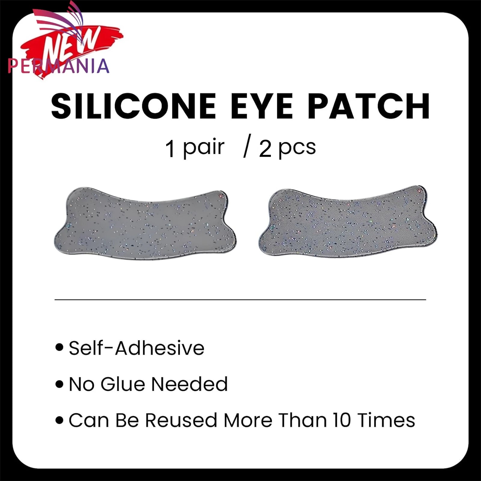 PERMANIA 1 Pair Under Eye Patch Silicone for Korean Lash Lift & Lash Extensions Remover Reusable and Soft Makeup Beauty Tool