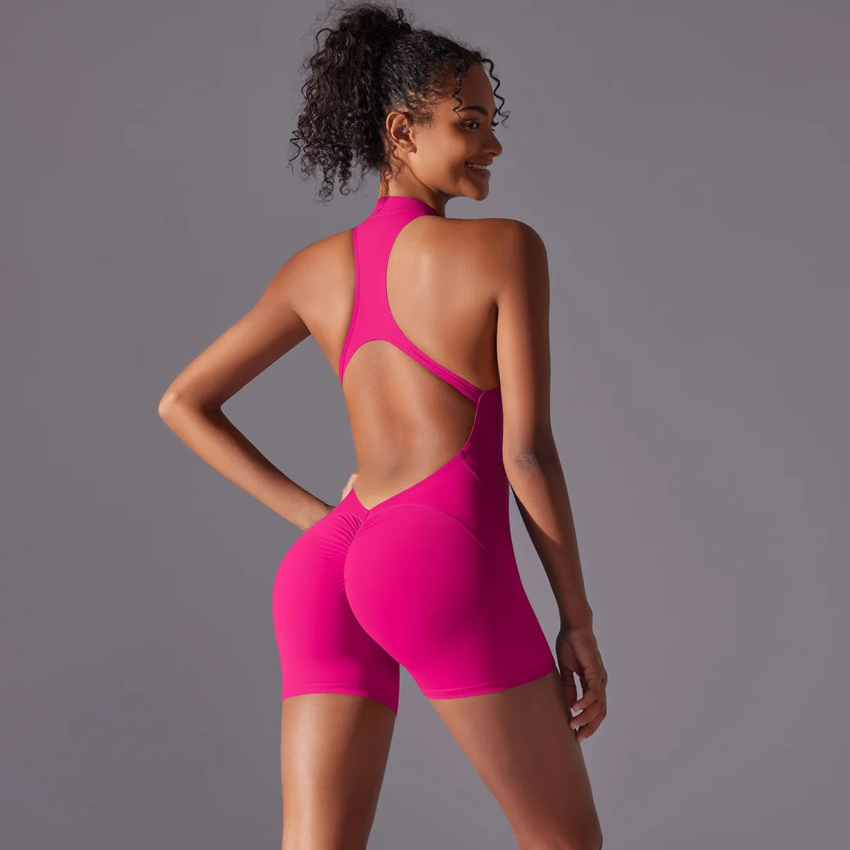 Sports Jumpsuit Sleeveless Gym Short Set Women Yoga Clothes Fitness Workout One-piece Suit Outdoor Casual Scrunch Bodysuits