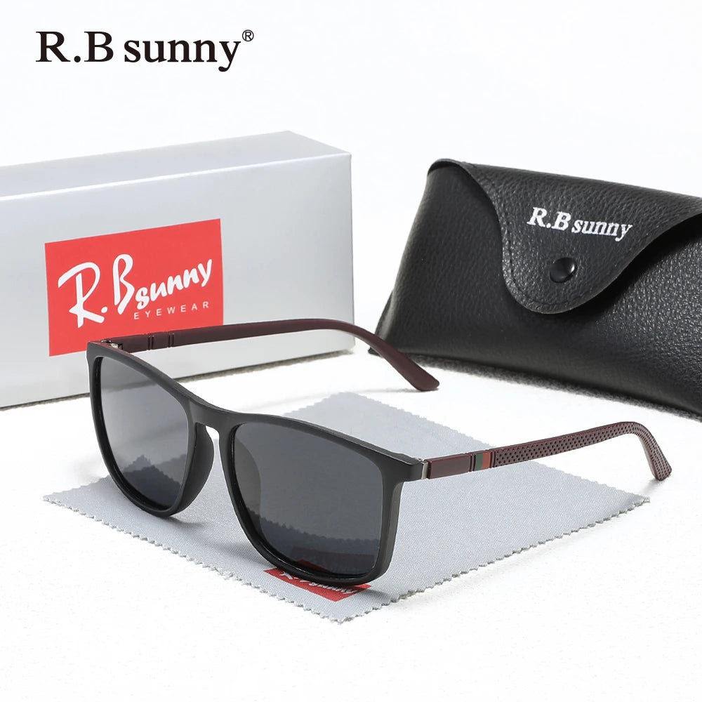 RBsunny New Popular Men/Women Polarized Sunglasses Square Frame Classical UV400 Driving Outdoor Anti-glare Trendy Eyewear