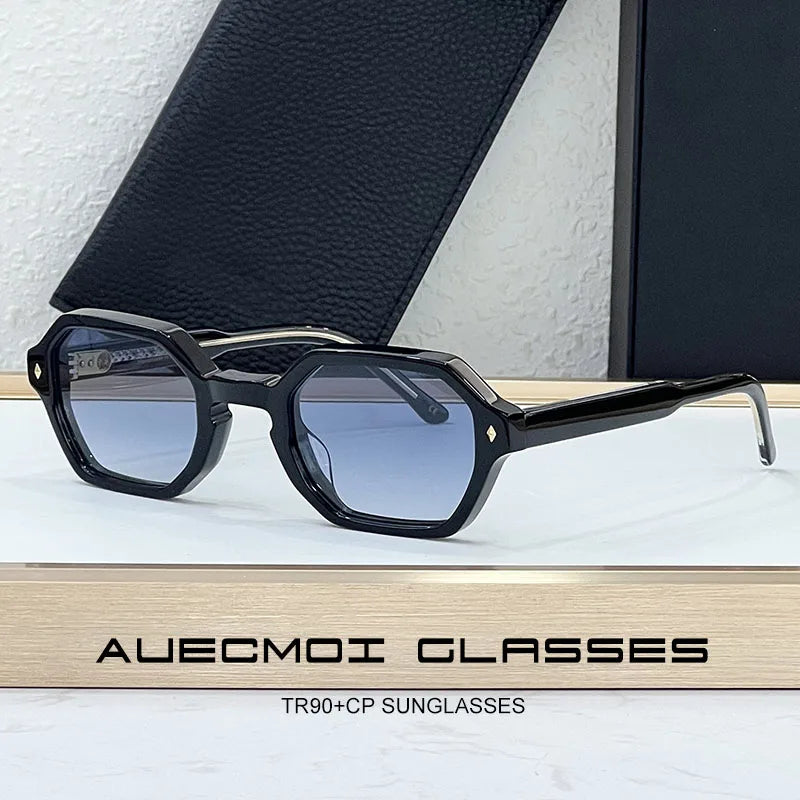 Vintage Hexagon Sunglasses Women For Men Male Sun Glasses Luxury Brand Designer Popular Punk Outdoor Small Frame Shades UV400