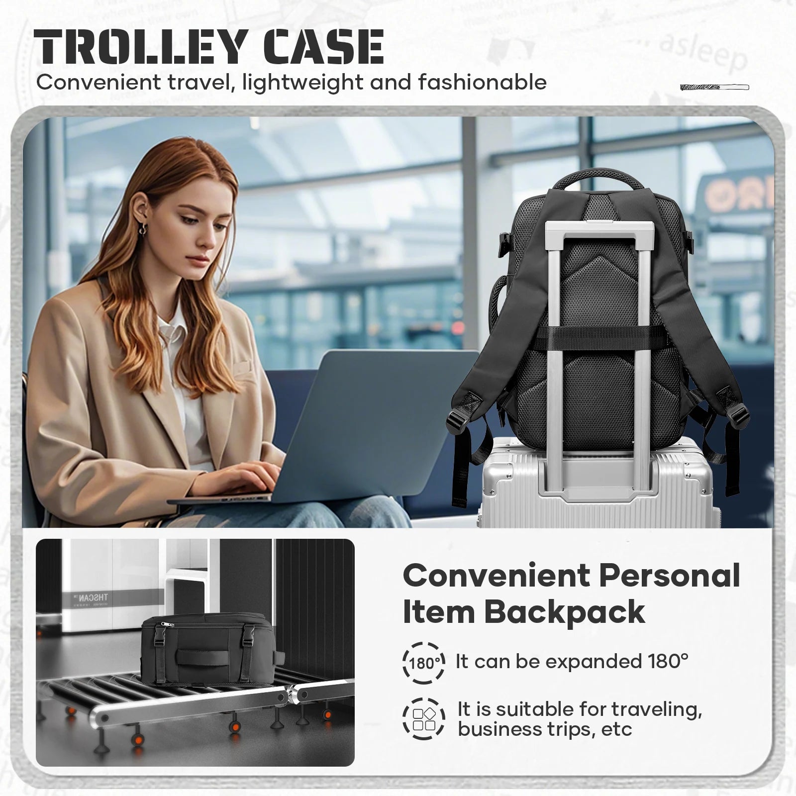 Ryanair Carry on Bag 40x30x20 cm Travel Bag Business Laptop Backpack,Travel Backpack For Women Men, Waterproof Backpack Bookbag