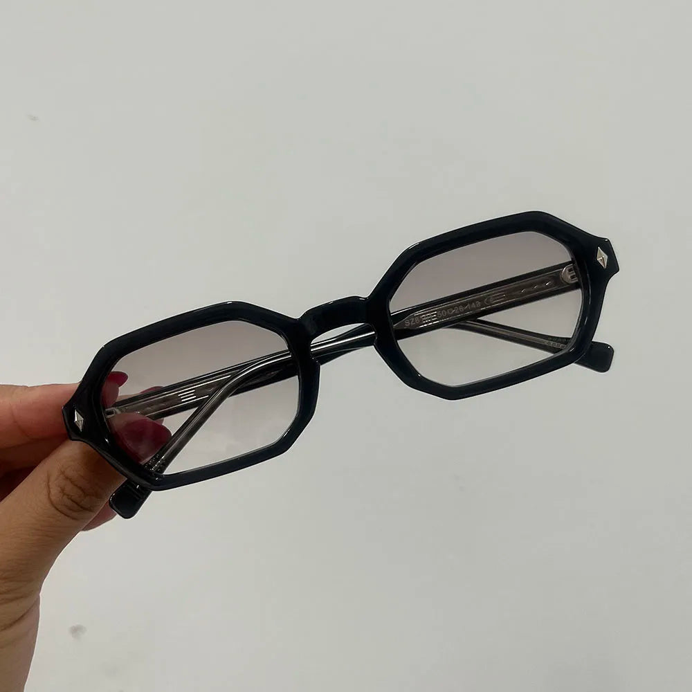 Vintage Hexagon Sunglasses Women For Men Male Sun Glasses Luxury Brand Designer Popular Punk Outdoor Small Frame Shades UV400