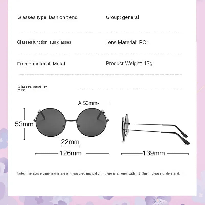 Popular Fishing Leisure Round Metal Men Sunglasses Retro Vintage Sunglasses for Men Women 2022 Fashion Eyewear Sun Glasses UV400