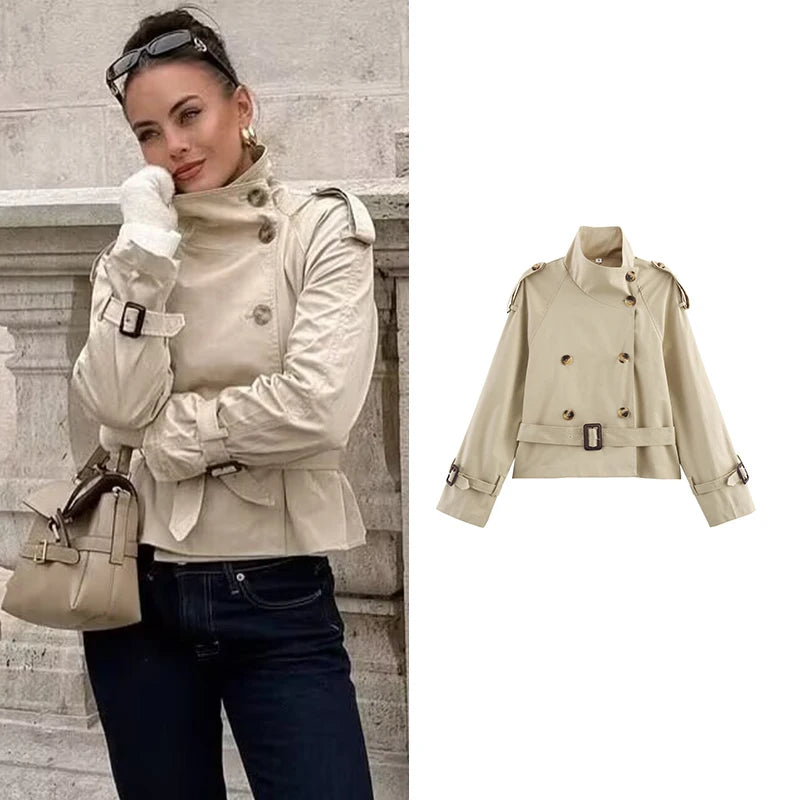 Spring Jackets Coat Women's 2025 New Chic Elegant Loose Long-Sleeved Women's Coat Street Fashion Youth Warm Jacket