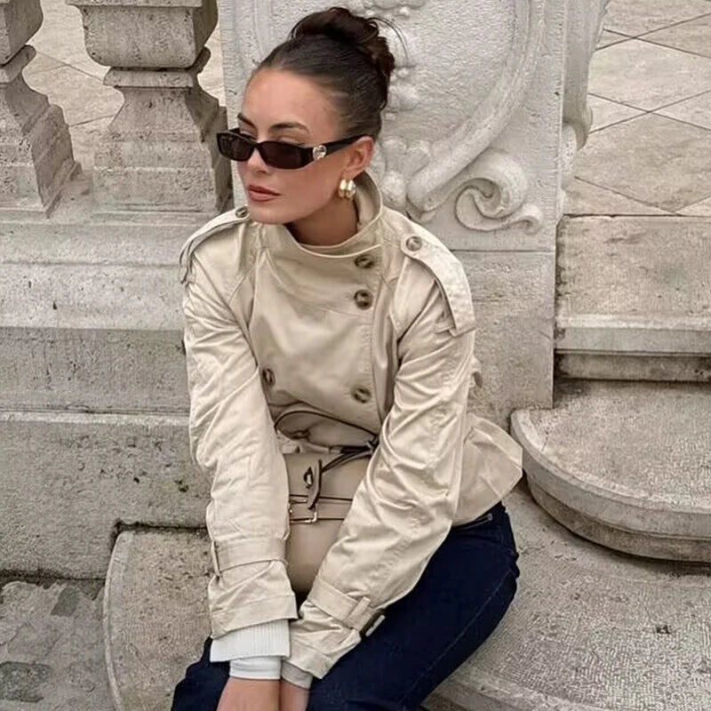 Spring Jackets Coat Women's 2025 New Chic Elegant Loose Long-Sleeved Women's Coat Street Fashion Youth Warm Jacket