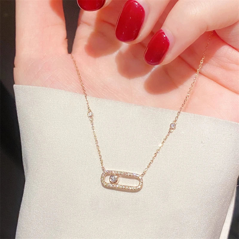 RAKOL 1: 1 Paper clip restoration AAA+ Zircon Bracelet For Women Fashion Simple Commuting Bracelet For Girls Party Jewelry Gift