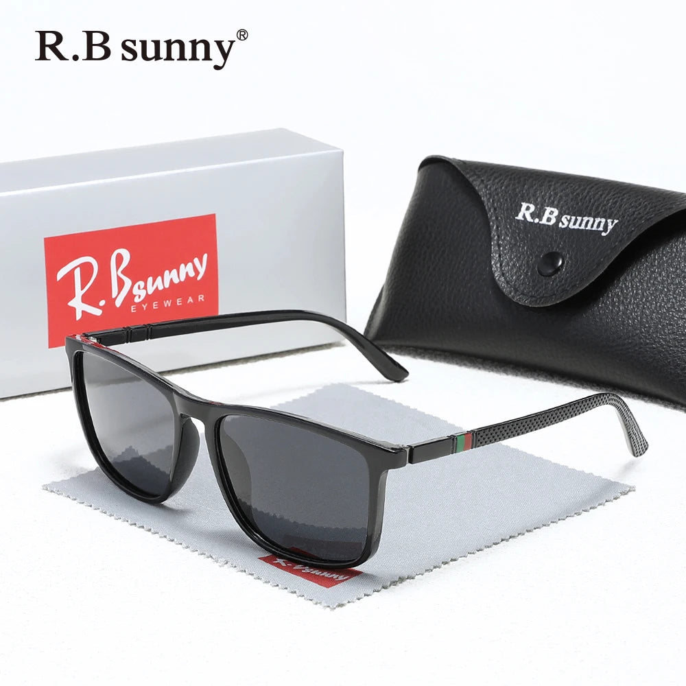 RBsunny New Popular Men/Women Polarized Sunglasses Square Frame Classical UV400 Driving Outdoor Anti-glare Trendy Eyewear