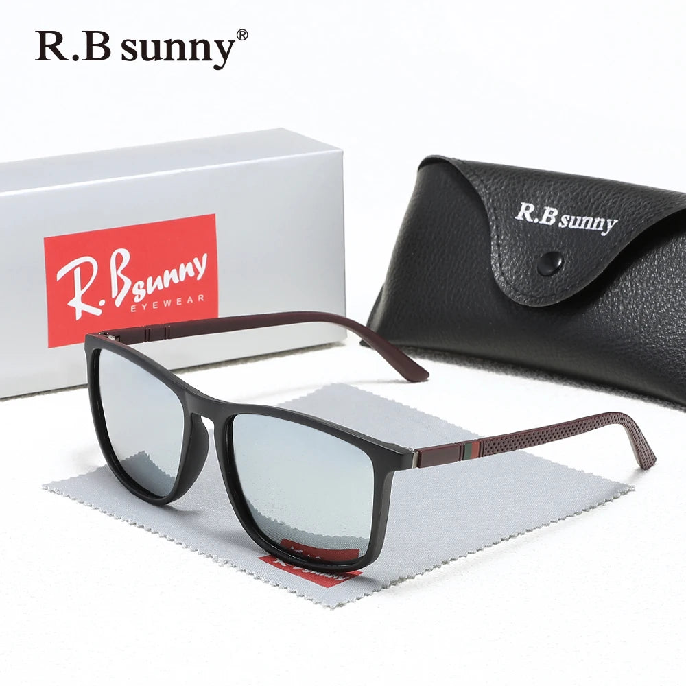 RBsunny New Popular Men/Women Polarized Sunglasses Square Frame Classical UV400 Driving Outdoor Anti-glare Trendy Eyewear