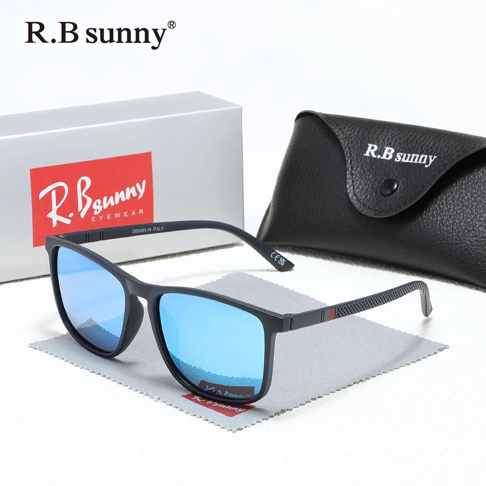 RBsunny New Popular Men/Women Polarized Sunglasses Square Frame Classical UV400 Driving Outdoor Anti-glare Trendy Eyewear