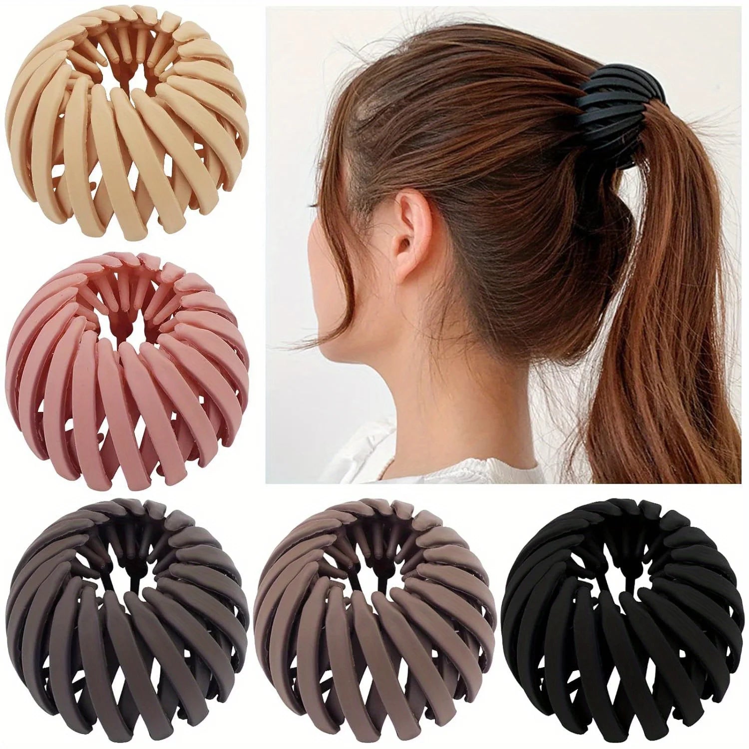 Ponytail Hair Rings Clips Clips Women Bird Nest Shaped Hair Hairpin Simple Magic Lazy Braider Tool Women Hair Accessories