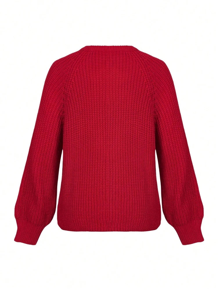 Simple and Versatile Round-neck Cardigan Fashionable Wool Coat For Women Lnstagram-inspired Solid Colour