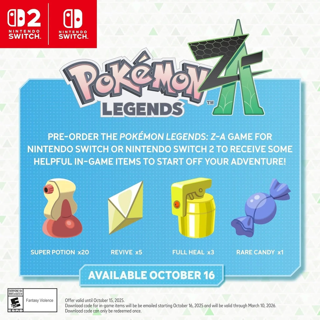 Nintendo Switch 2 Console Bundle - Includes Pokémon Legends: Z-A Game (Hong Kong Version）