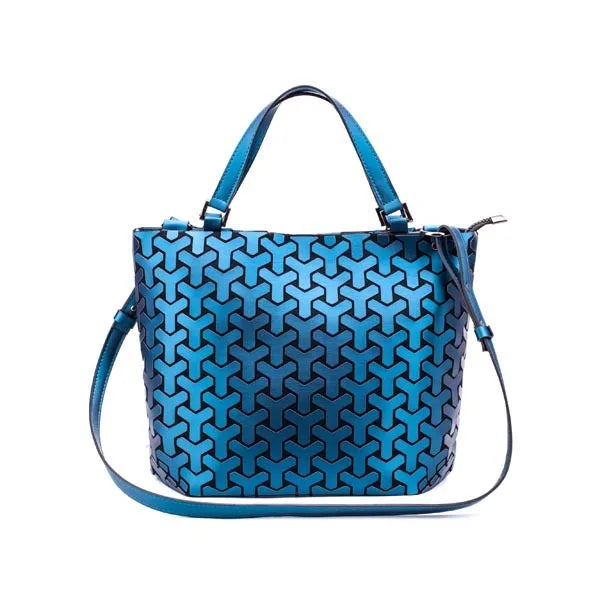 ladies Luminous  bag geometric bags for women 2024 Quilted Shoulder Bags Laser Plain Folding female Handbags bolsa feminina