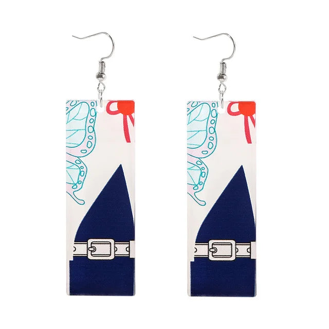 20Pcs/Lot Anime Demon Slayer Tanjirou Earrings Set Kimetsu no Yaiba Double Sided Acrylic Drop Earring Choker Jewelry Wholesale
