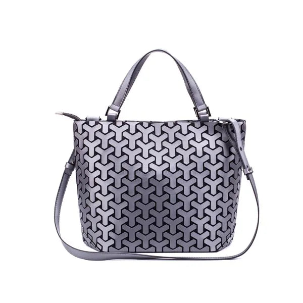 ladies Luminous  bag geometric bags for women 2024 Quilted Shoulder Bags Laser Plain Folding female Handbags bolsa feminina