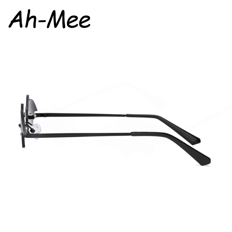 Small Cat Eye Sunglasses Women Luxury Brand New Rimless Punk Sun Glasses Bat Shape Unique Eyeglasses Men UV400