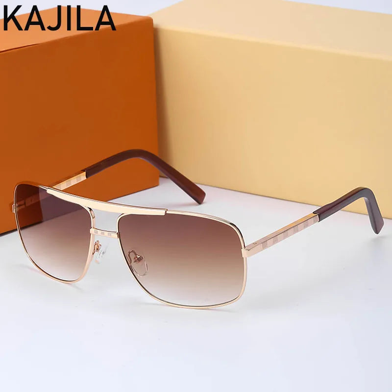 Vintage Square Men Sunglasses Brown 2025 Luxury Brand Retro Classic Sun Glasses For Man UV400 Oculos De Sol Masculino Wholesale