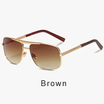 Vintage Square Men Sunglasses Brown 2025 Luxury Brand Retro Classic Sun Glasses For Man UV400 Oculos De Sol Masculino Wholesale