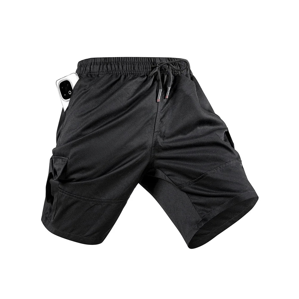 Summer Men's Cargo Shorts Solid Color Casual Beach Trousers Multi-pocket Fashion Short Pants Daily Work Male Sports Short