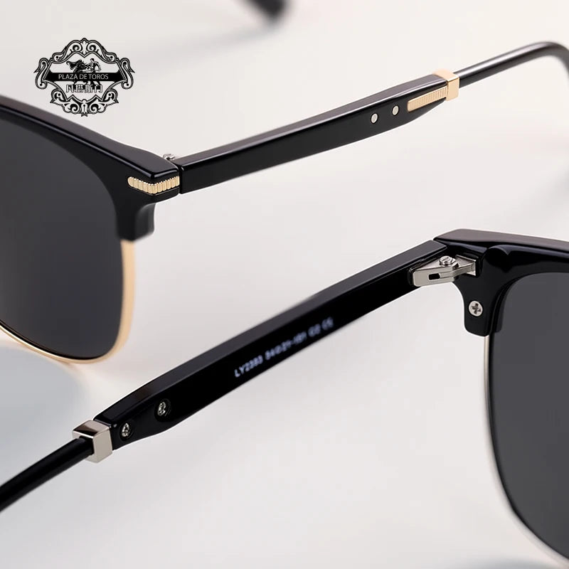 2025 Classic Polarized Sunglasses Men Women Retro Half Frame UV400 Glasses Male Popular Anti-glare Travel Driving Eyewear