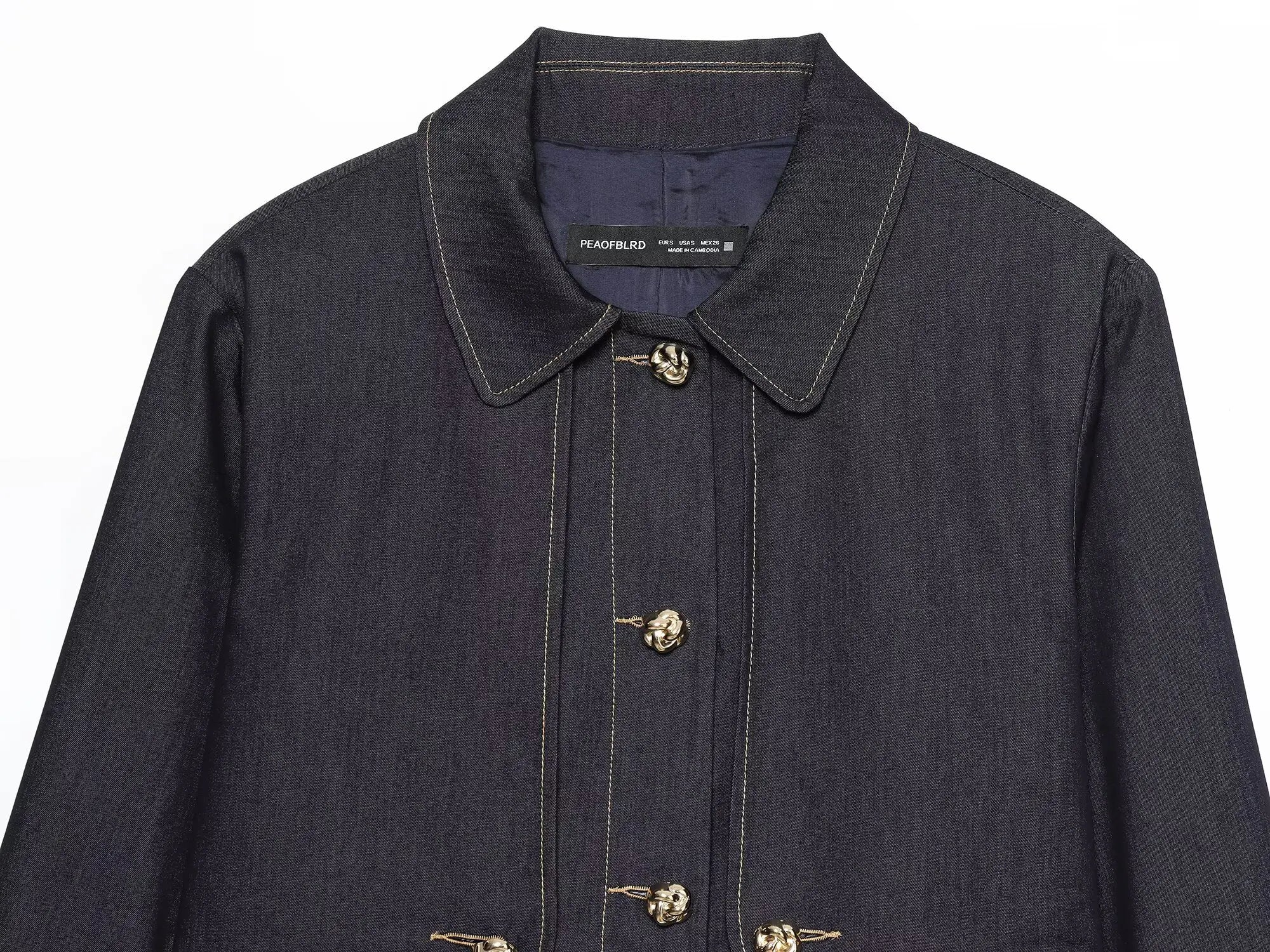 DiYiG WOMAN 2025 Autumn New Fashion Contrast Color Collector Jacket Joker Lapel Button Casual Jacket Outerwear Mujer