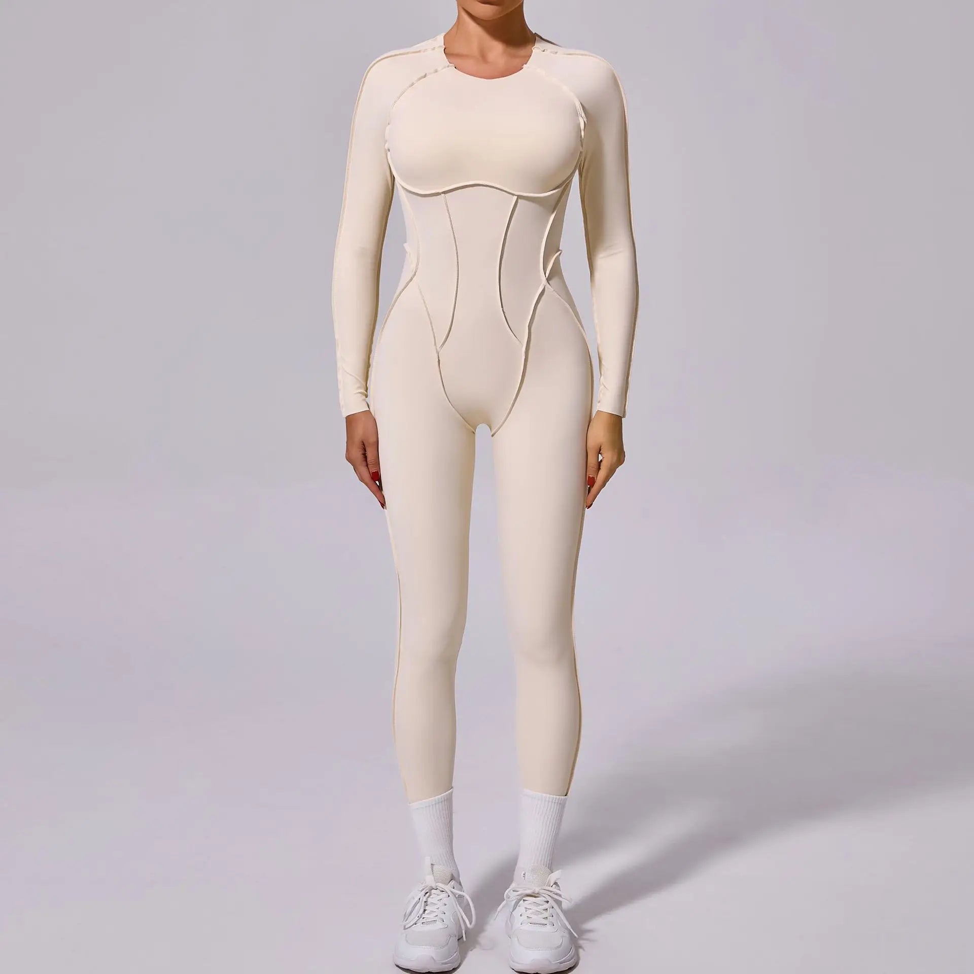 New Autumn/Winter Women's One-piece Yoga Jumpsuit leggings Long-sleeved Sexy Backless Slim Fit Sports Outfit