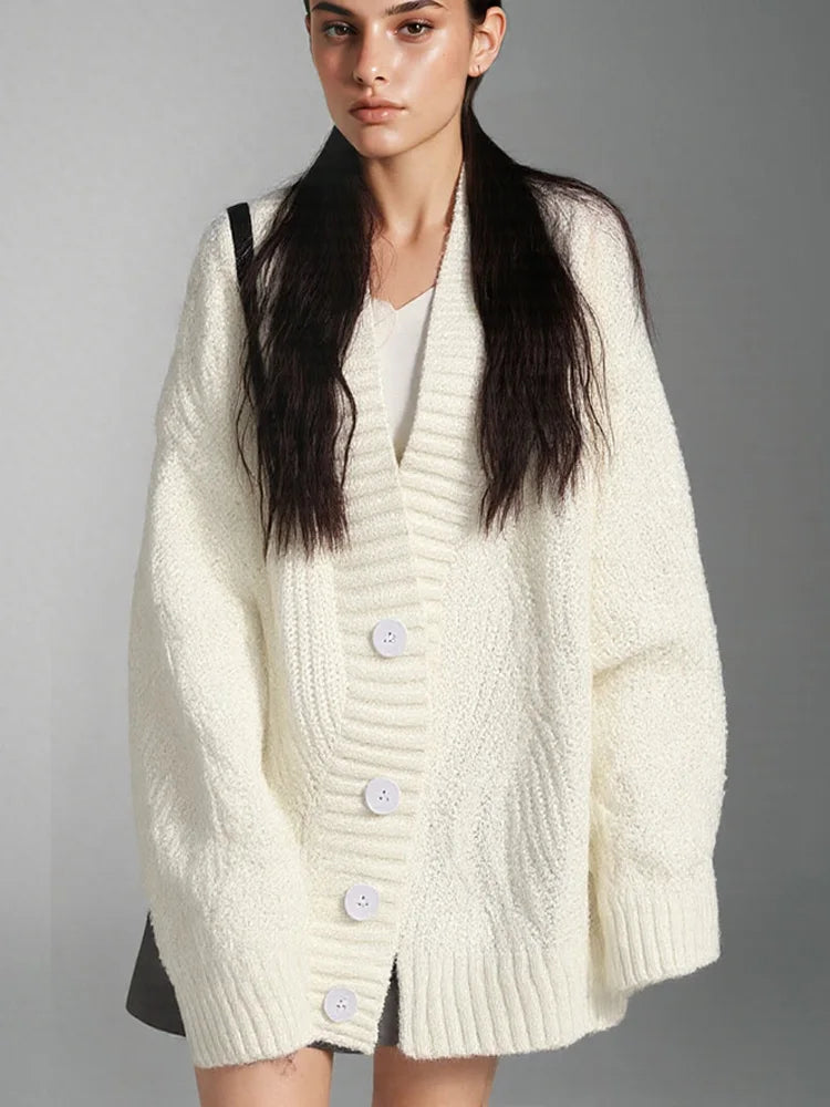 New Fashion Long Sleeve Cardigan Women Sweaters Casual Loose Single Breasted Women Sweater Coat Elegant Knitted Outwear
