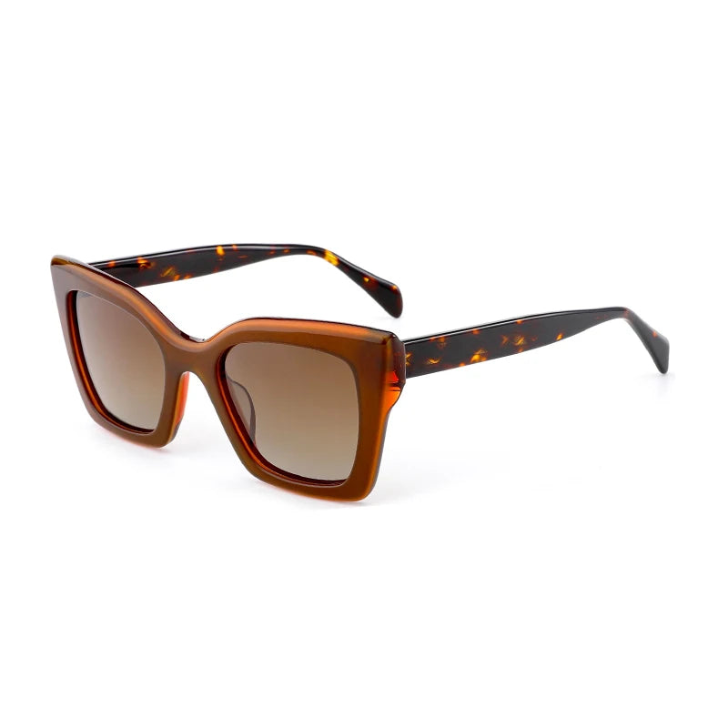 ZENOTTIC Modish Acetate Butterfly Prescription Sunglasses Women Myopia Uv400 Polarized Corrective Sun Glasses