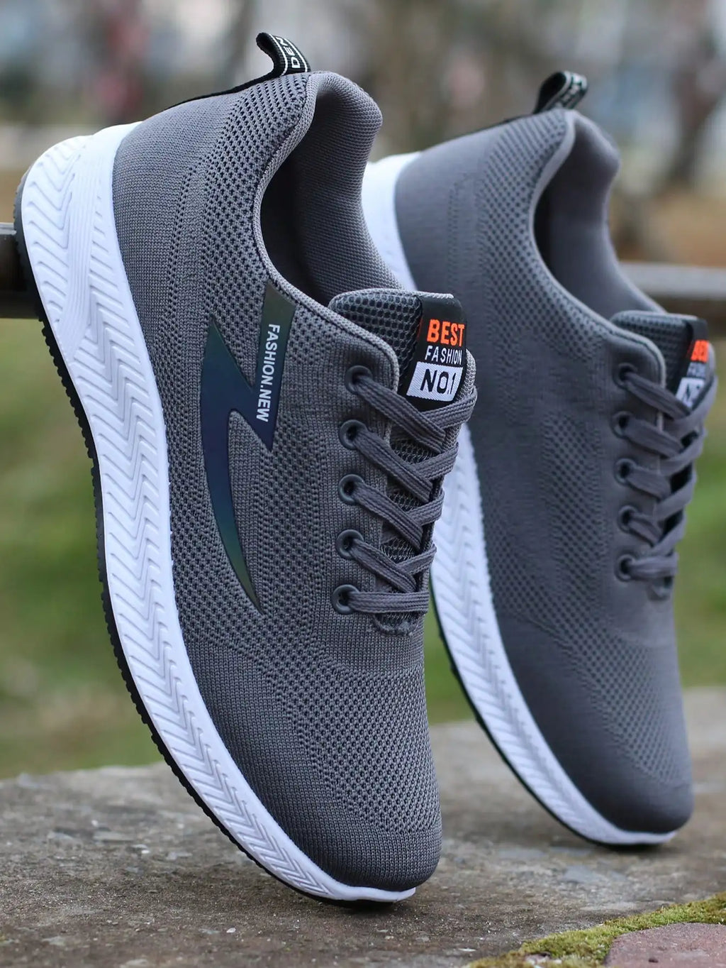 Men's Breathable Casual Sneakers, Lightweight Mesh Sporty Shoes For All Seasons, Odor-Resistant Non-Slip Durable Running Shoes