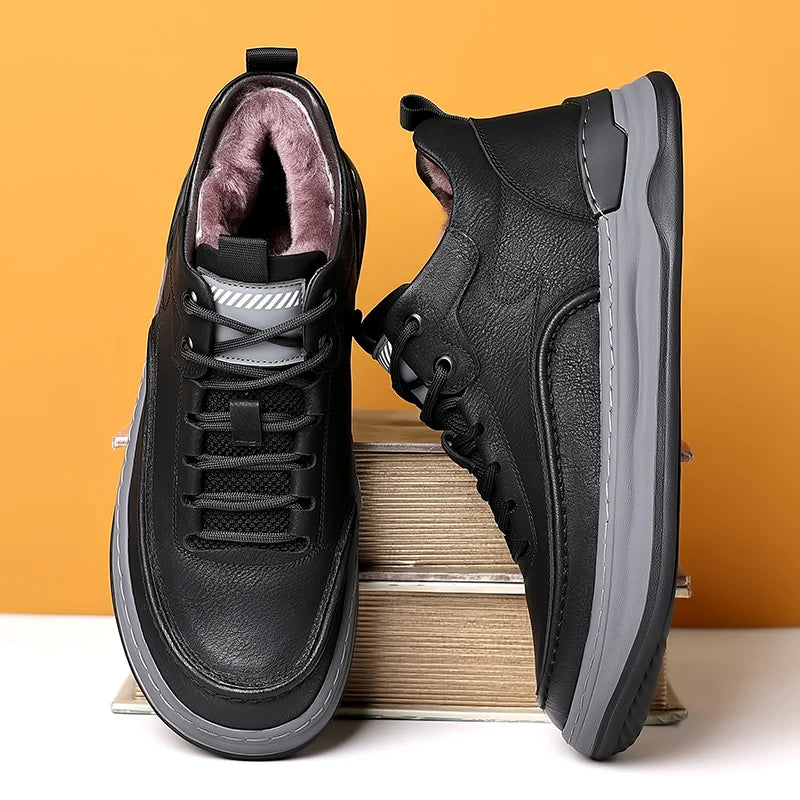 High Quality Winter Boots Men New Outdoor Comfy Men Sneakers Classic Genuine Leather Snow Footwear Luxury Brand Man Hiking Shoes