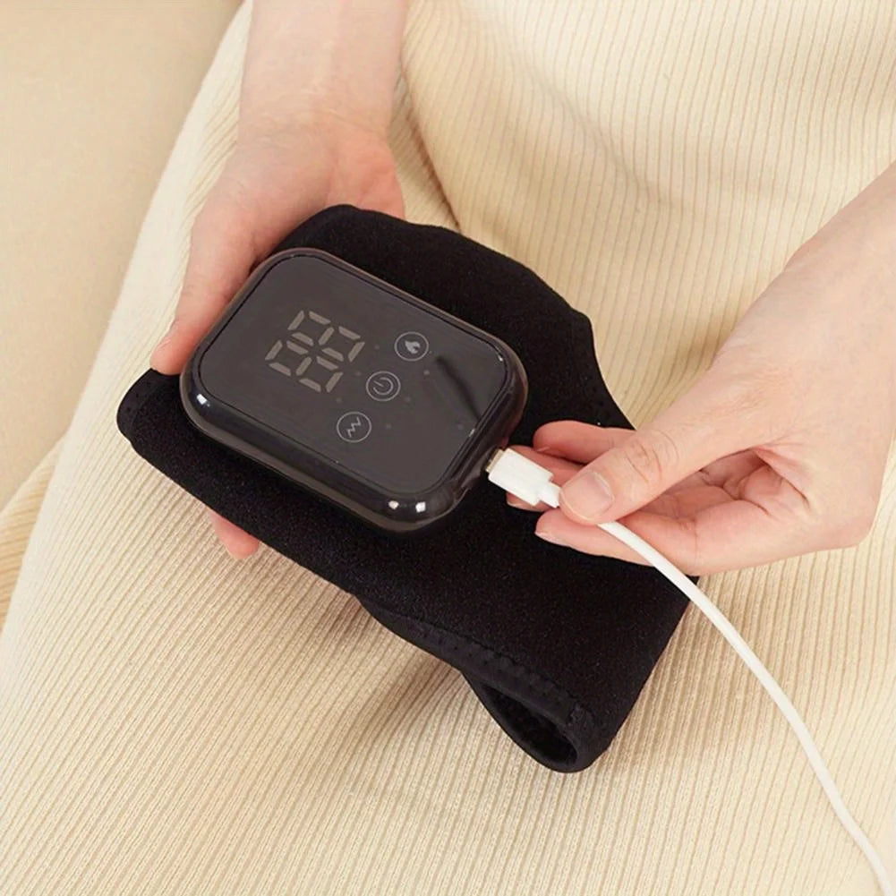 Electric foot-warming massager for ankle therapy, with charging function, heating and vibration features, for foot massage.