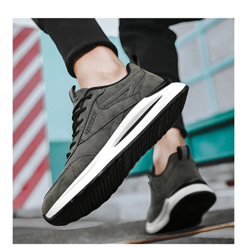 Men's Sneakers  Spring Autumn New Waterproof Non Slip Wear-resistant Work Shoes Outdoor Fashion Lace Up Vintage Casual Shoes