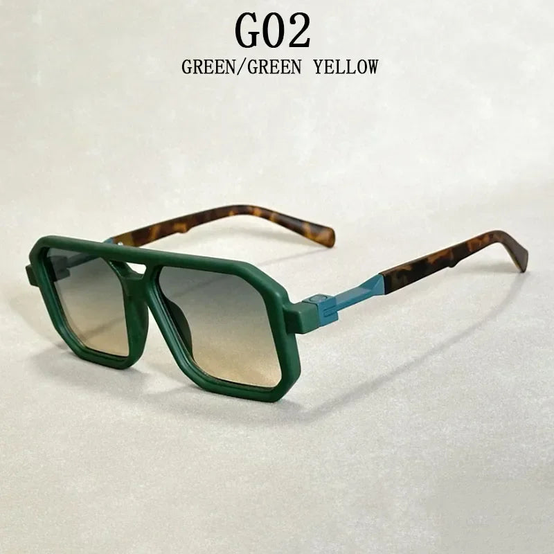 2025 Vintage Fashion Sun Protection Sunglasses for Men Square Shades Retro Flair Sunglasses Womens Trendy Shades Gafas De Sol