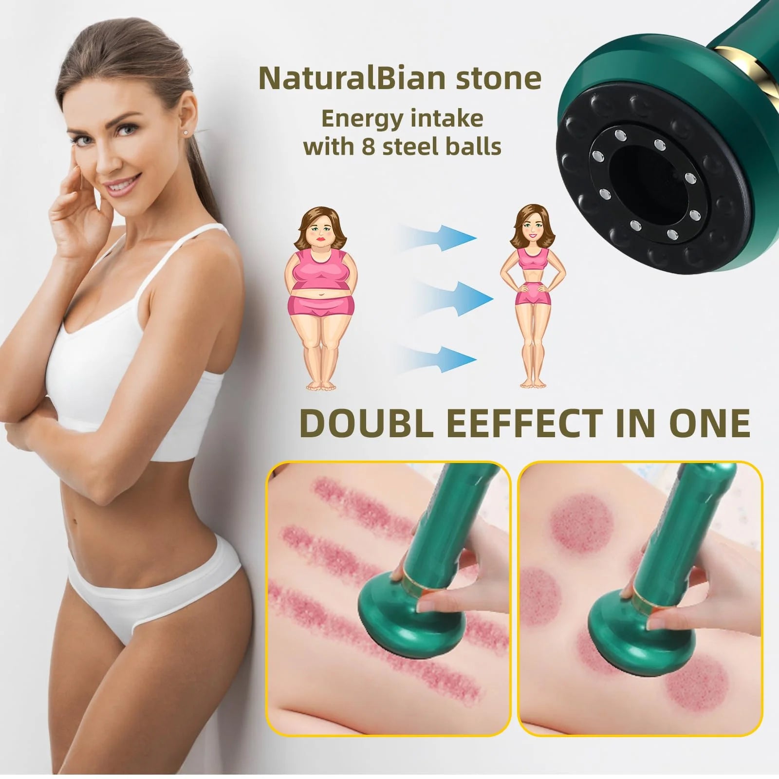 Handheld Cellulite Massager-Cupping Kit for Massage Therapy,Cupping Machine,Cellulite Massager with 12 Suction Modes, Rechargeab